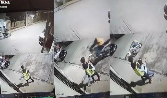 Revisa video de seguridad y descubre que cámara grabó divertida escena afuera de su casa