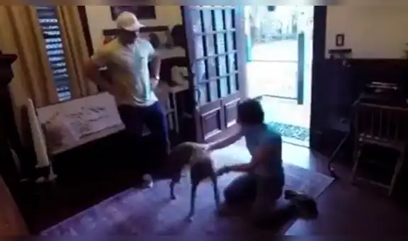 Astronauta se reencuentra con su perro y este tiene efusiva reacción que conmueve a todos [VIDEO]
