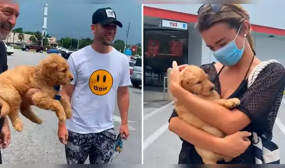  Enfermera se conmueve al ver el tierno perro que le regaló su novio por su cumpleaños [VIDEO]