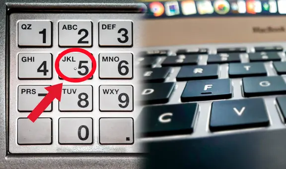 ¿Para qué sirve el relieve que hay en los botones F, J y 5 del teclado?