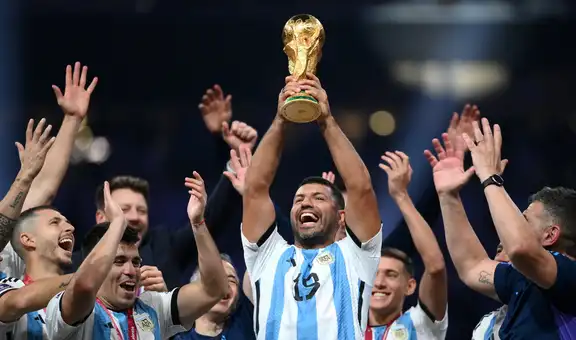 El exjugador argentino Sergio ‘Kun’ Agüero también levantó la copa del Mundial Qatar 2022