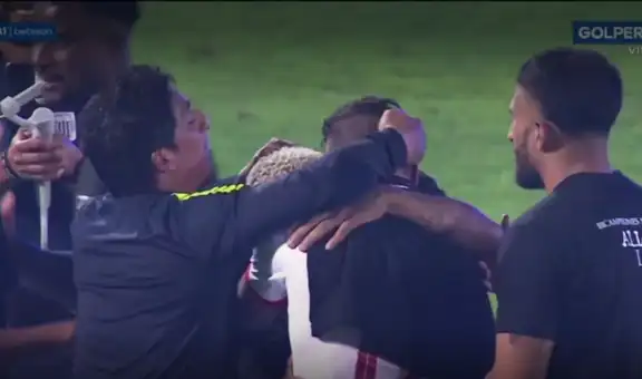 El emotivo abrazo de ‘Chicho’ Salas con Farfán y Benavente tras el bicampeonato de Alianza