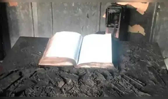 Argentina: ladrón muere quemado en el incendio de una iglesia, pero una Biblia quedó intacta