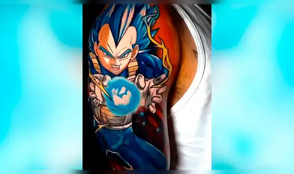 Se hace tatuaje ‘ultra realista’ de Vegeta y asombra a fans de Dragon Ball Super [VIDEO]
