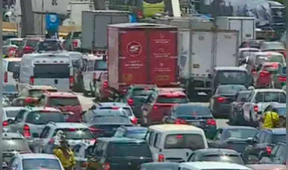 Panamericana Sur: reportan gran congestión vehicular en la vía que lleva de Lima a las playas