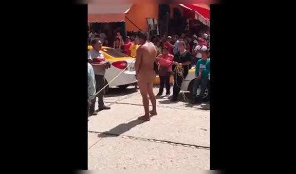 YouTube: desnudan y exhiben a presunto ladrón en México [VIDEO y FOTOS]