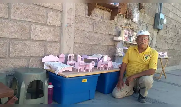 Abuelo no vendía artesanías, comparten su historia en redes y ahora tiene pedidos del extranjero [FOTOS] 
