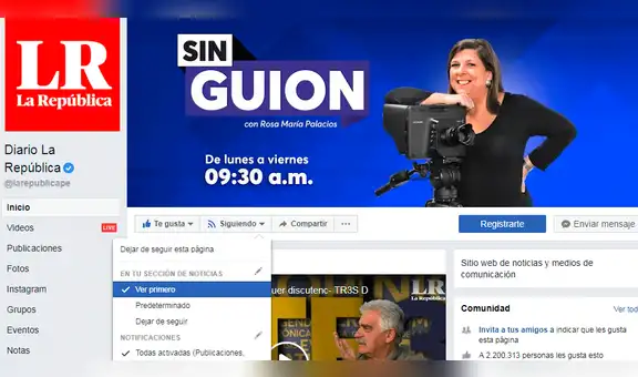 Cambios en Facebook: ¿Cómo puedes seguir viendo noticias de La República?