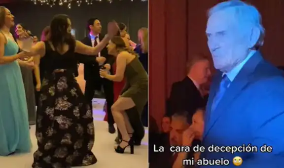 Adulto mayor se ‘indigna’ al ver a su nieta ‘perreando’ en una boda y su reacción causa risas