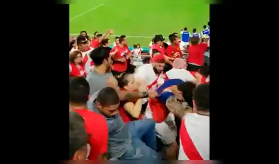 Video muestra origen de la pelea entre hinchas de Perú y Chile 