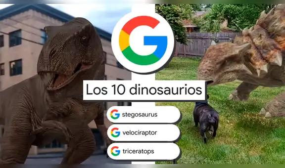 Dinosaurios 3D de Google: cómo ver a las criaturas de Jurassic Park en tu smartphone [FOTOS Y VIDEO]