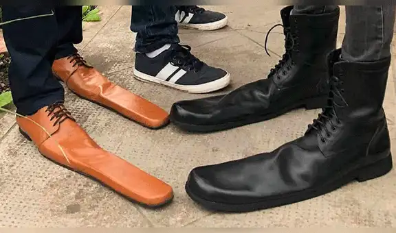 Tienda fabrica zapatos talla 75 para ayudar a mantener el distanciamiento social [FOTOS]