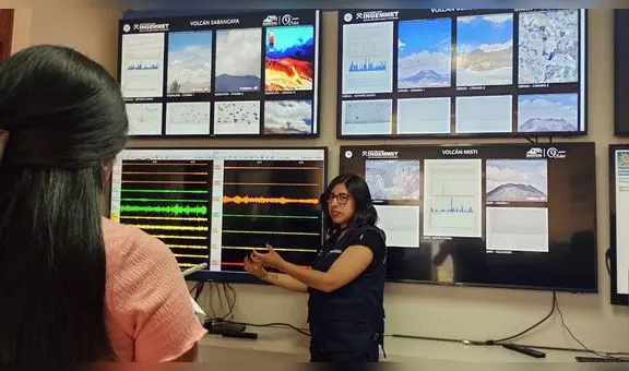 Con inteligencia artificial monitorean el volcán Sabancaya de Arequipa