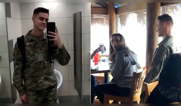 Soldado visita a su novia tras regresar de la guerra y ella tiene apasionada reacción [VIDEO]