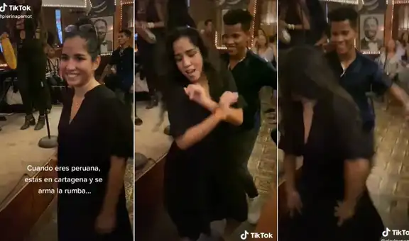 Peruana visita Colombia y sorprende a todos sacando los ‘pasos prohibidos’ al bailar salsa