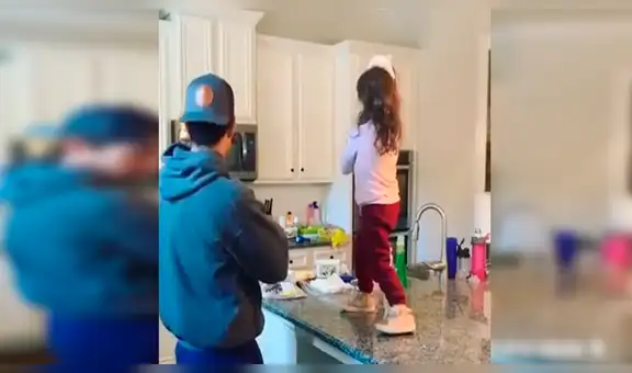 Le pide a su esposo cuidar de su hija y al regresar los descubre en emotiva escena [VIDEO] 