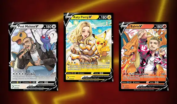 Pokémon presenta cartas coleccionables de Katy Perry, J Balvin y Post Malone
