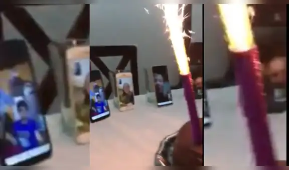 Niño es agasajado con fiesta infantil a través de  videollamada debido a la cuarentena [VIDEO]