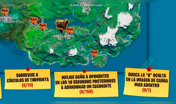 Fortnite: todos los desafíos de Mar Adentro en el mapa del nuevo mundo