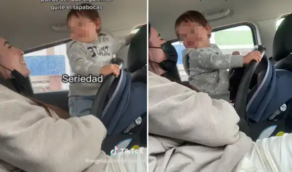 Bebé nacido en pandemia enfurece cada vez que ve personas sin mascarillas en la calle