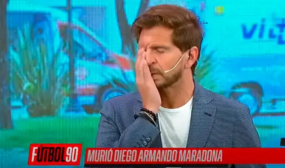 ‘Pollo’ Vignolo se quebró en pleno programa al comentar el deceso de Maradona