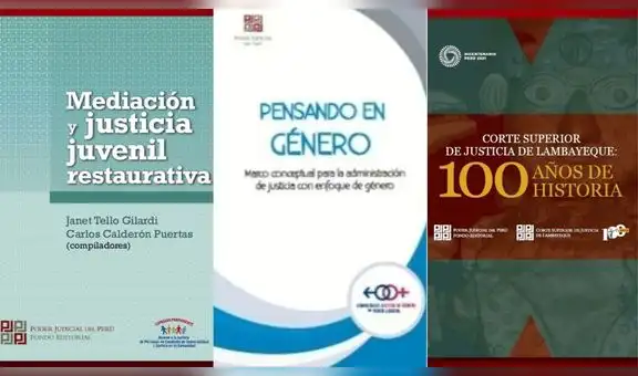 Fondo Editorial del Poder Judicial publicó libros sobre justicia juvenil, género, entre otros