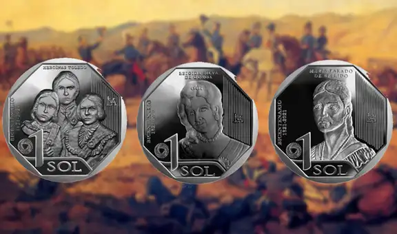 BCR presenta monedas de S/ 1 alusivas a heroínas de la Independencia