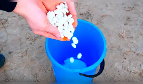 Arroja Coca Cola y Mentos en enorme cilindro y resultado de experimento impacta a miles [VIDEO]