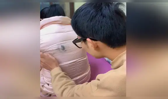 Joven intenta quitar mancha de una casaca con cinta adhesiva y termina cometiendo terrible error [VIDEO]
