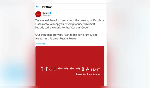 Creador del ‘código Konami’ fallece a los 61 años [FOTOS Y VIDEO]