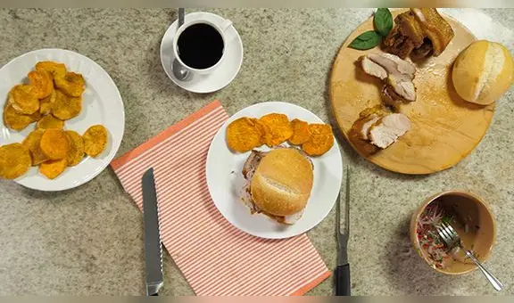 Sanguches: ¿Cómo se hace el pan con chicharrón? [Vídeo]