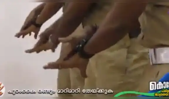 Policías de la India hacen divertida coreografía para enseñar cómo lavarse correctamente las manos [VIDEO]
