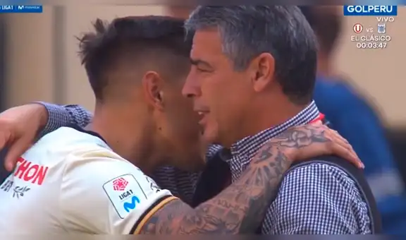 Alianza Lima vs. Universitario: el afectuoso abrazo entre Alejandro Hohberg y Pablo Bengoechea [VIDEO]