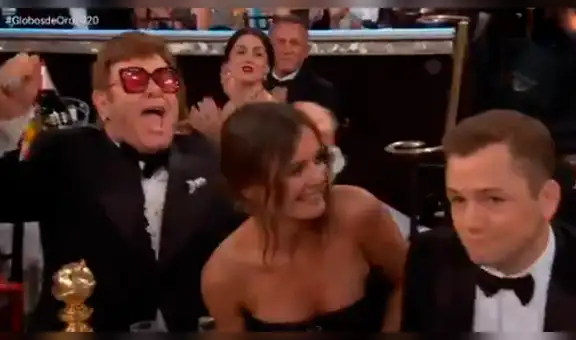 Globos de Oro 2020: Taron Egerton se alzó como Mejor Actor y la celebración de Elton John es viral [VIDEO]
