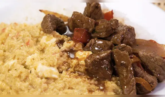 Quinua atamalada con lomito