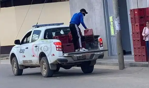La Libertad: camioneta de seguridad ciudadana es captada transportando cajas de cerveza