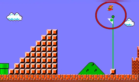 Super Mario Bros: ¿qué sucede si saltas por arriba de la bandera y sigues avanzando? [VIDEO]