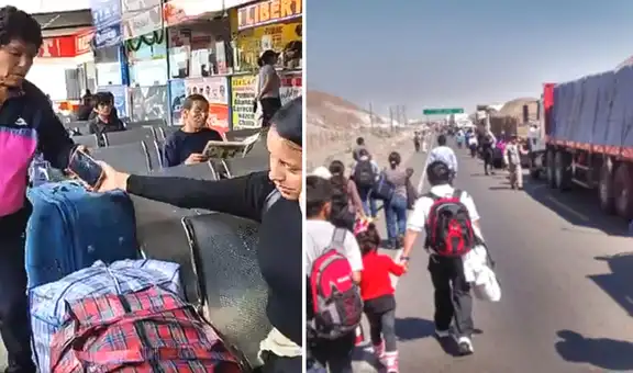 “No hay salida”: pasajeros varados en terminal Atocongo por bloqueo de la Panamericana Sur