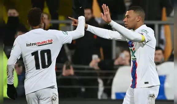 Con un Mbappé intratable, PSG goleó 7-0 al Pays de Cassel y avanzó a octavos de la Copa Francia