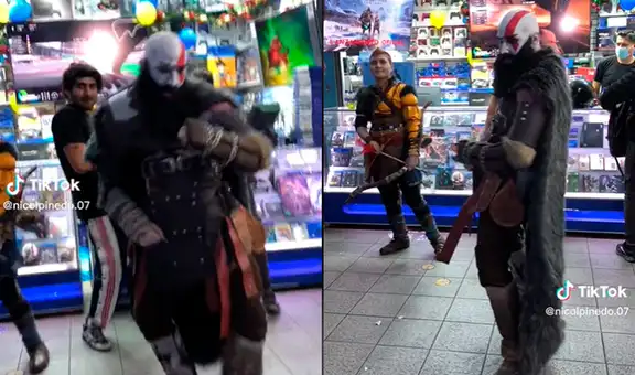 “God of war”: ‘Kratos peruano’ se pasea por Polvos Azules y sorprende al bailar reggaetón