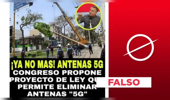 Es falso que el Congreso propuso una ley para impedir las “antenas 5G”