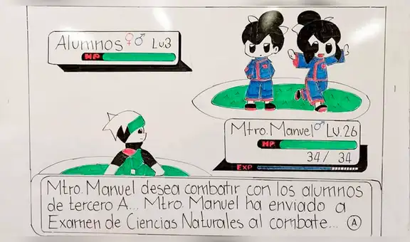 Docente motiva a sus alumnos dibujando un meme distinto todos los días [FOTOS]
