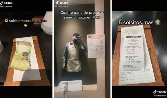 Mozo que trabaja en Perú revela cuánto gana con propinas en un día y se vuelve viral