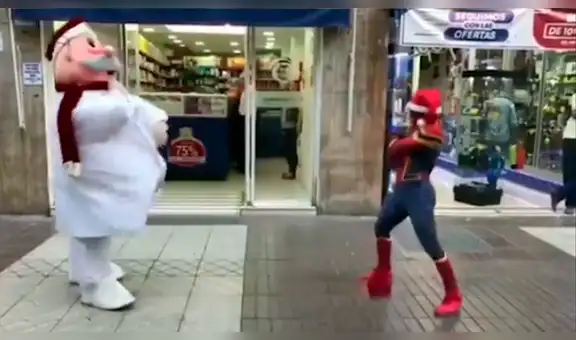 Facebook: 'Dr. Simi' y Spiderman realizan épica pelea con divertidos pasos de baile por Navidad  [VIDEO] 
