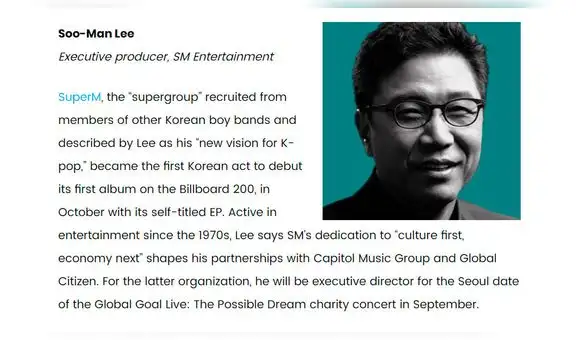 SM Entertainment: Lee Soo Man entre los más influyentes de la industria musical, según Billboard [FOTOS]