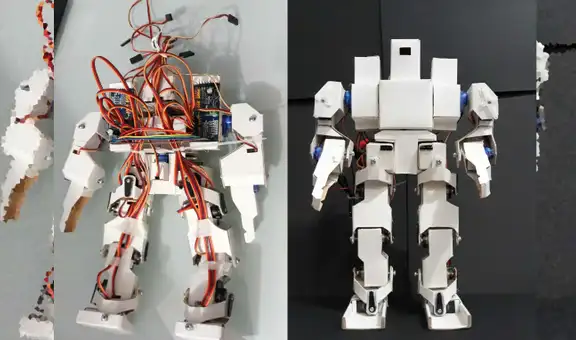 Inventor peruano diseña robot humanoide y económico con materiales de oficina