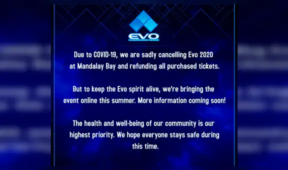 EVO 2020 será online pese a los problemas de conexión en muchos de sus videojuegos