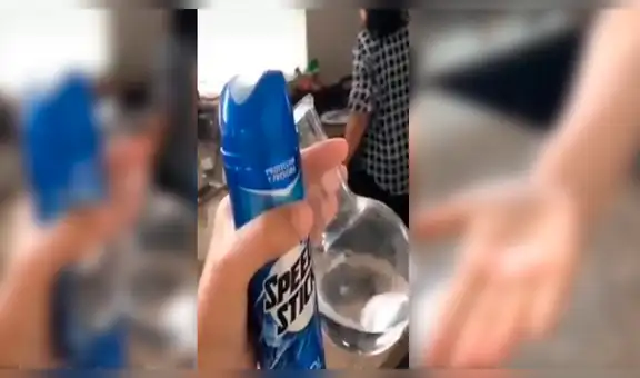 Es falso que se puede crear hielo en segundos usando desodorante y agua [VIDEO]