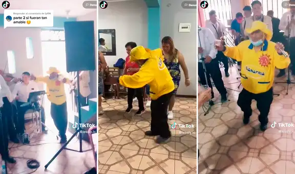 Se olvidó del negocio: heladero se mete a bailar a una casa al oír que orquesta tocaba huaylas