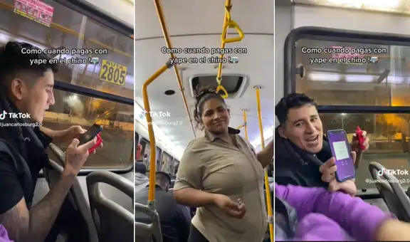 Peruano no tiene sencillo para pagar su pasaje y sorprende al pagarle con Yape a cobradora